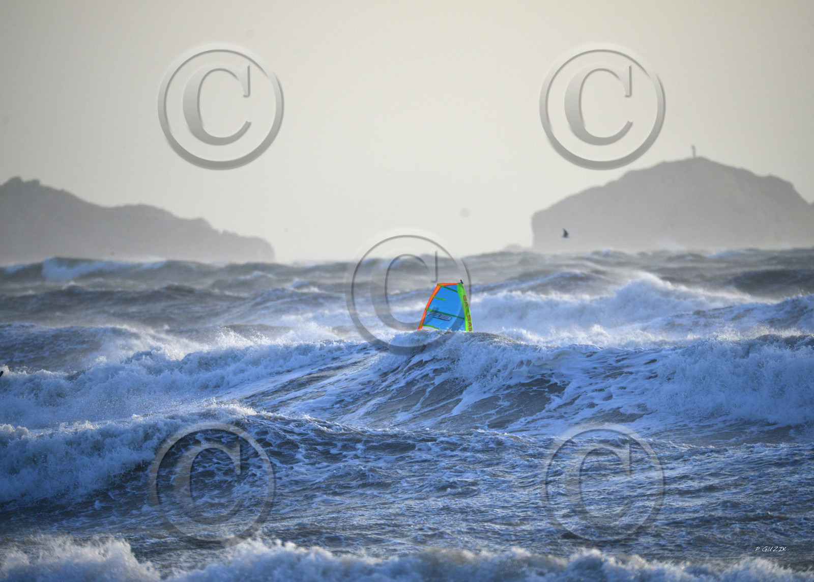 TEMPETE ZEUS MARSEILLE ,PLAGE DU PRADO,WINDSURF, PLANCHE À  VOILE