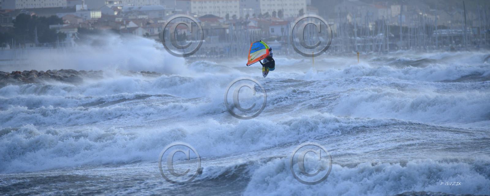 TEMPETE ZEUS MARSEILLE ,PLAGE DU PRADO,WINDSURF, PLANCHE À  VOILE