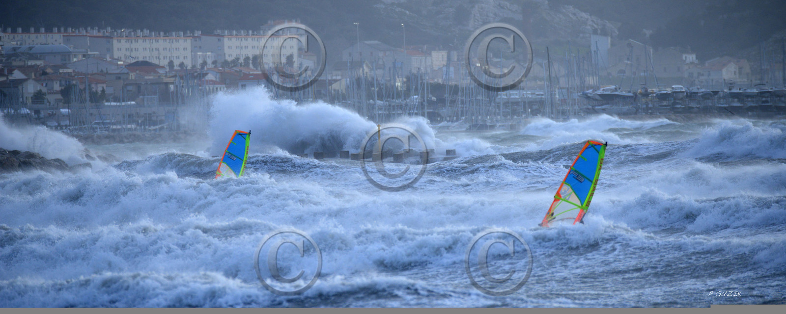 TEMPETE ZEUS MARSEILLE ,PLAGE DU PRADO,WINDSURF, PLANCHE À  VOILE