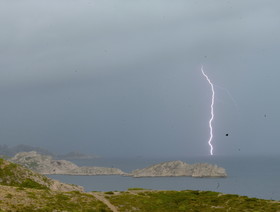 orage de septembre dans le calanques