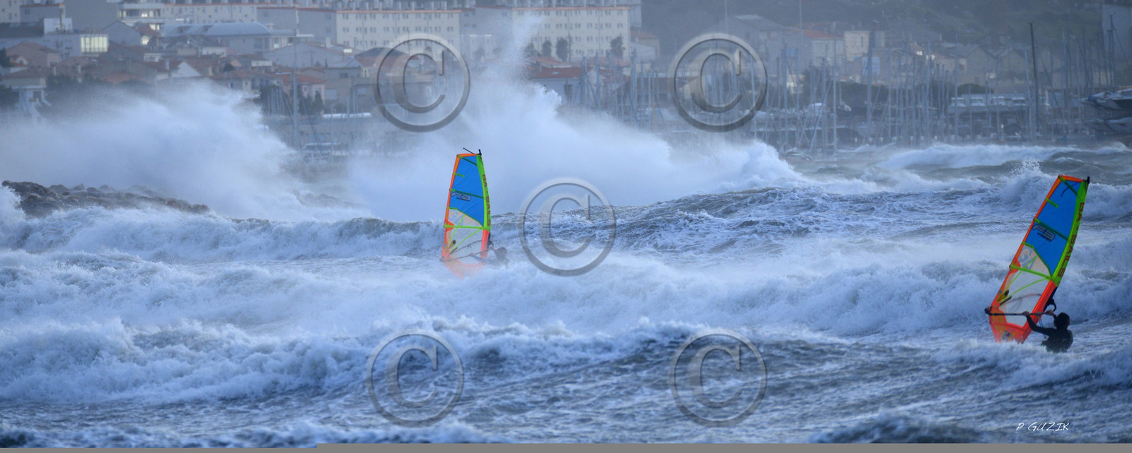 TEMPETE ZEUS MARSEILLE ,PLAGE DU PRADO,WINDSURF, PLANCHE À  VOILE