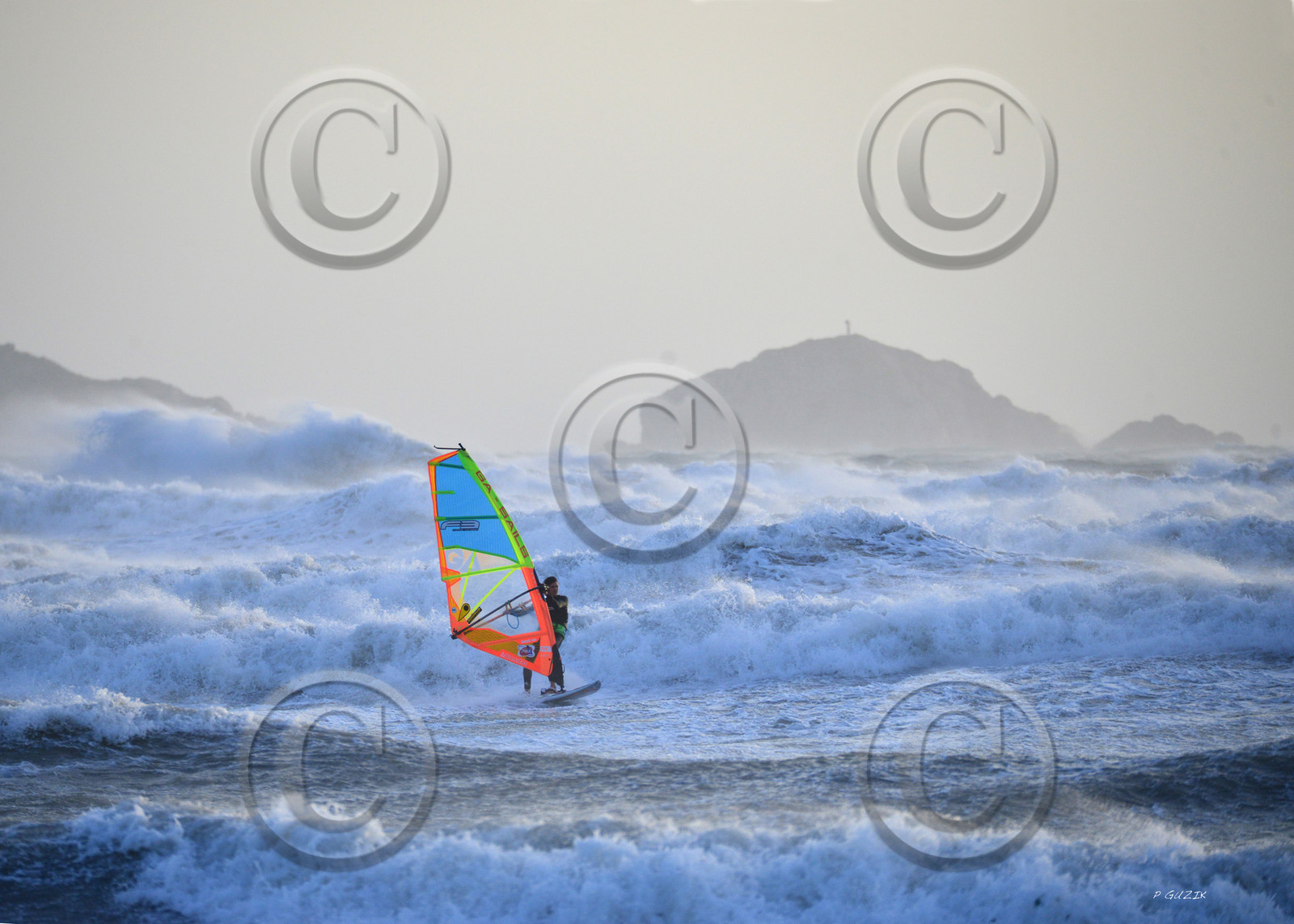 TEMPETE ZEUS MARSEILLE ,PLAGE DU PRADO,WINDSURF, PLANCHE À  VOILE