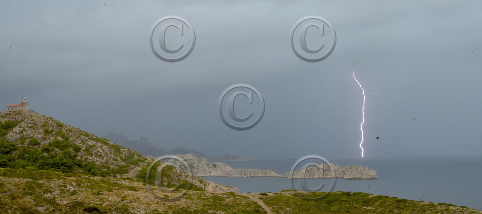 orage de septembre dans le calanques